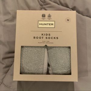 Silver Sparkle Kids Hunter Boot Socks NWT